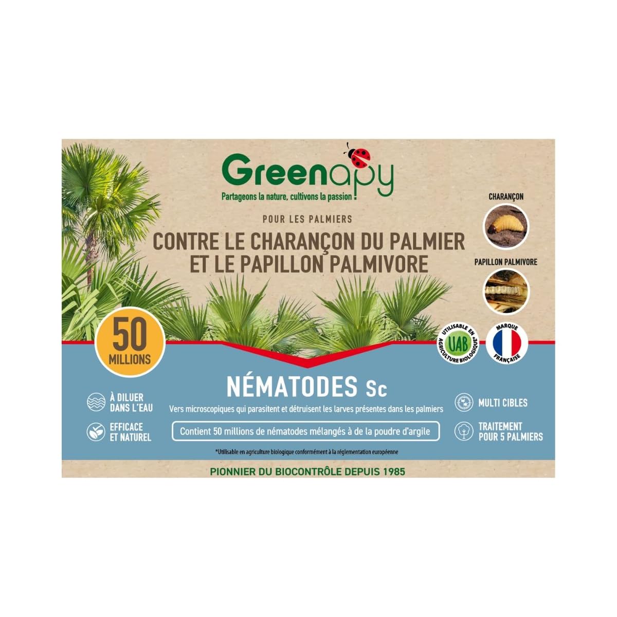 Biotop - Nématodes SC Anti charançon Rouge du Palmier 50M