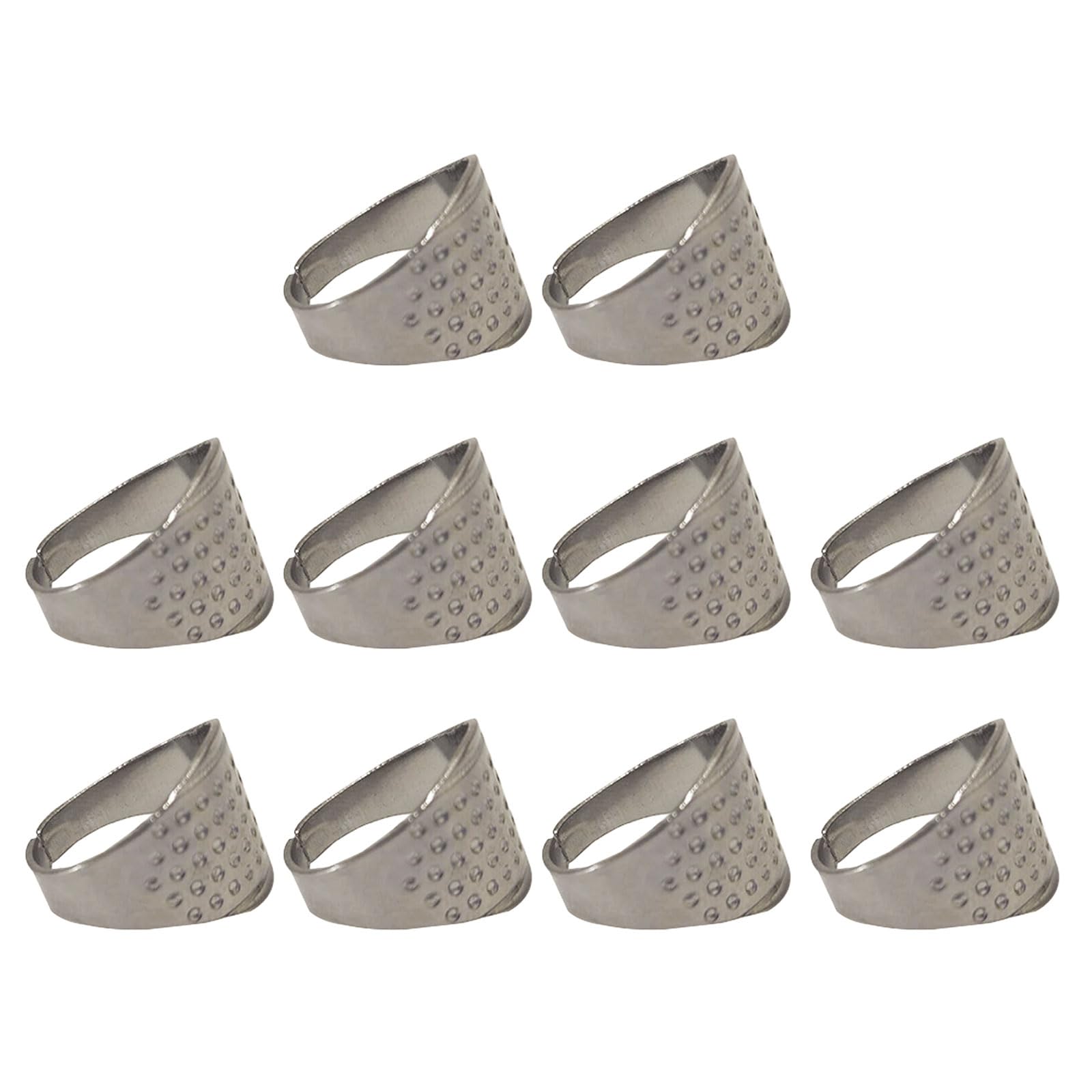 Hsioluted Handworking Sewing Thimble Metal Leather Finger Protector Thimble Rings for Knitting Quilting Needlework Sewing Tools