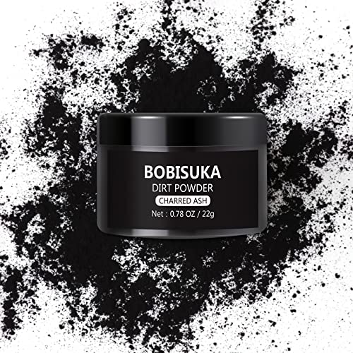 BOBISUKA Makeup Special Effects Dirt Powder for Halloween Makeup Theme Party Wedding Movies Stage Performances Cosplay(0.78 oz)(Charred Ash)