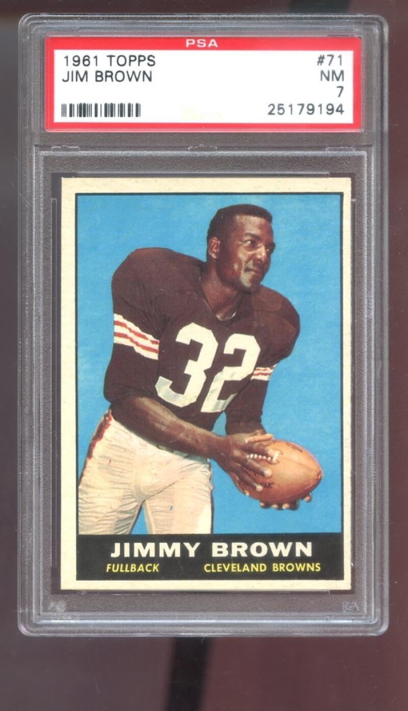 1961 Topps #71 Jim Brown Jimmy Brown PSA 7 Graded Football Card NFL Cleveland Browns