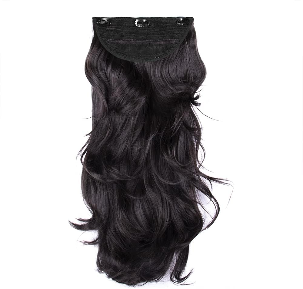 STREAK STREET CLIP-IN 18" OUT CURL DARK BROWN HAIR EXTENSIONS