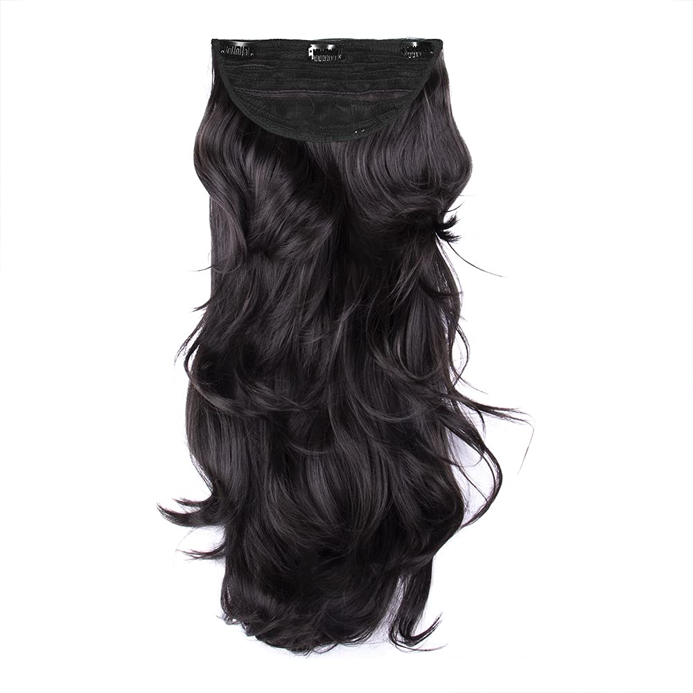 STREAK STREET CLIP-IN 18" OUT CURL DARK BROWN HAIR EXTENSIONS