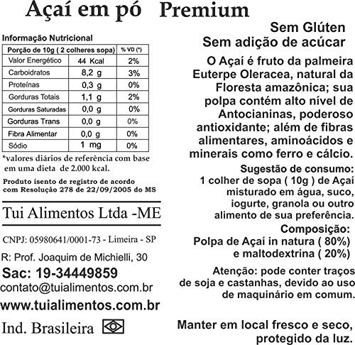 Açaí em Pó Premium 80% 150G