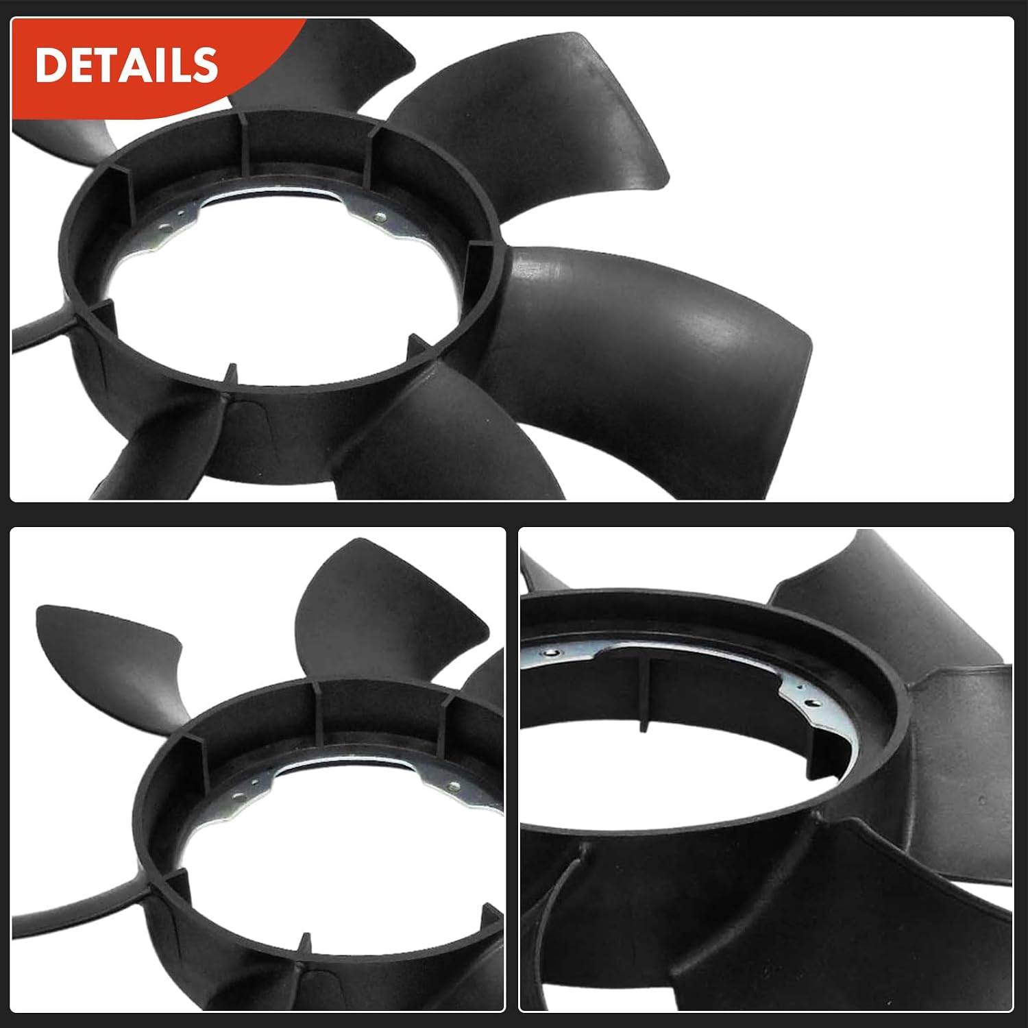 A-Premium Engine Radiator Cooling Fan Blade Compatible with Nissan Pathfinder 2008-2012, Titan 2004-2015, Armada 2005-2015, NV2500 2012-2017, NV3500 2012-2017, Pathfinder Armada & Infiniti QX56, 5.6L