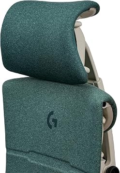 Headrest designed for Atlas Herman Millers Aeron Chair Fabric Herman Miller X LOGITECH EMBODY Headrest/Embody Gaming Chair Headrest/Headrest for Embody Gaming chair Green