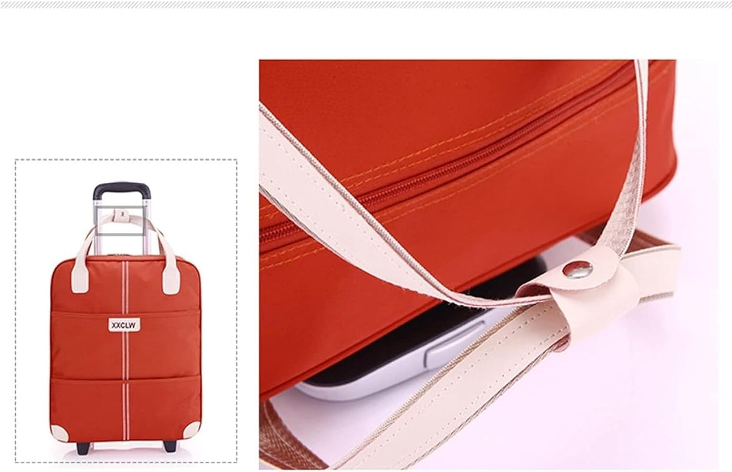 [ステアカル] 2way ボストンキャリーバッグ キャスター付き Small：35*20*39cm キャスターバッグ オックスフォー