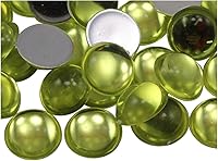 Vista 2 de Allstarco Cabujones redondos de acrílico con parte trasera plana de 0.276 in, 9/32 pulgadas, gemas de perlas de plástico para hacer joyas