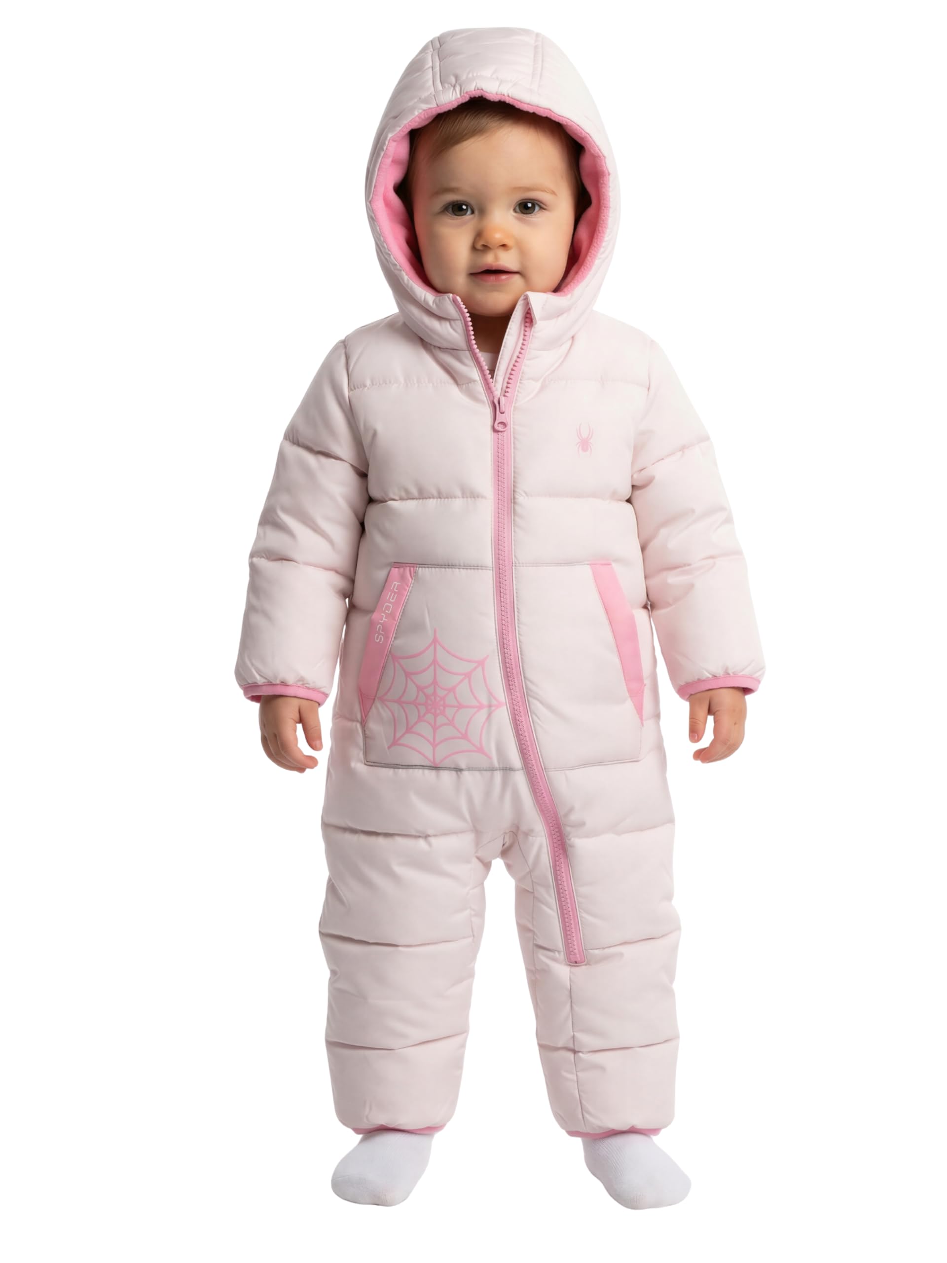 Spyder Baby Snow Suit - Fleece Lined Zip Snow Pram, Baby Snowsuit for Infants for Winter for Boys and Girls, Sizes 0-24M