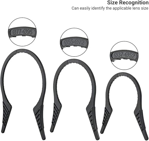 Miniatura 10 de Paquete de 2 llaves de filtro de lente de cámara, CPL UV ND Juego de herramientas de extracción de filtro ND, compatible con rosca de lente de 2.165
