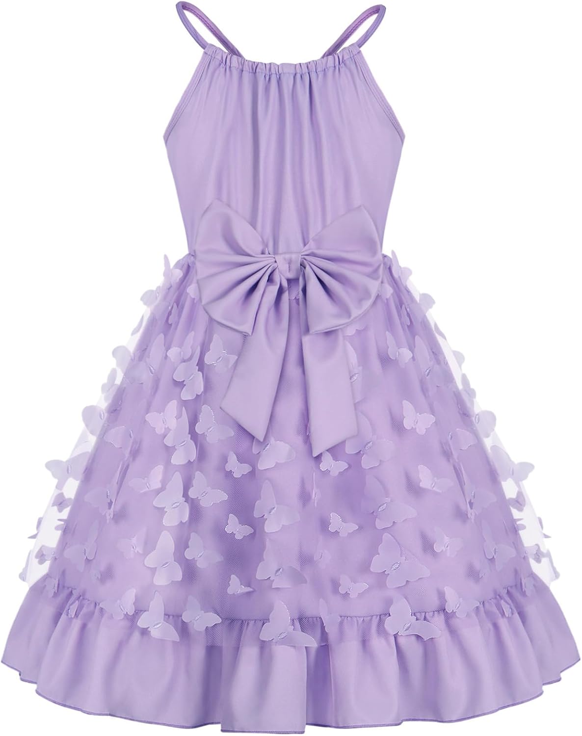 Girls Dresses Butterfly Tulle Dress for Toddler Kids Birthday Tutu Party Summer Spring Dress 2-10 Years