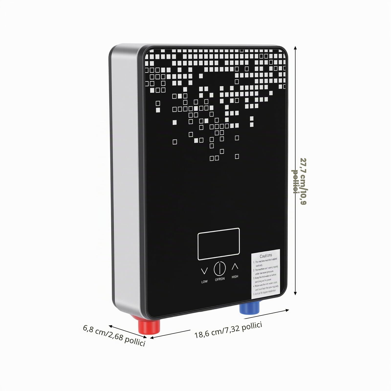 Scaldabagno elettrico 6500W scaldabagno elettrico con display LED temperatura regolabile temperatura regolabile impermeabile IPX24 scaldabagno con doccetta a mano per bagno e doccia