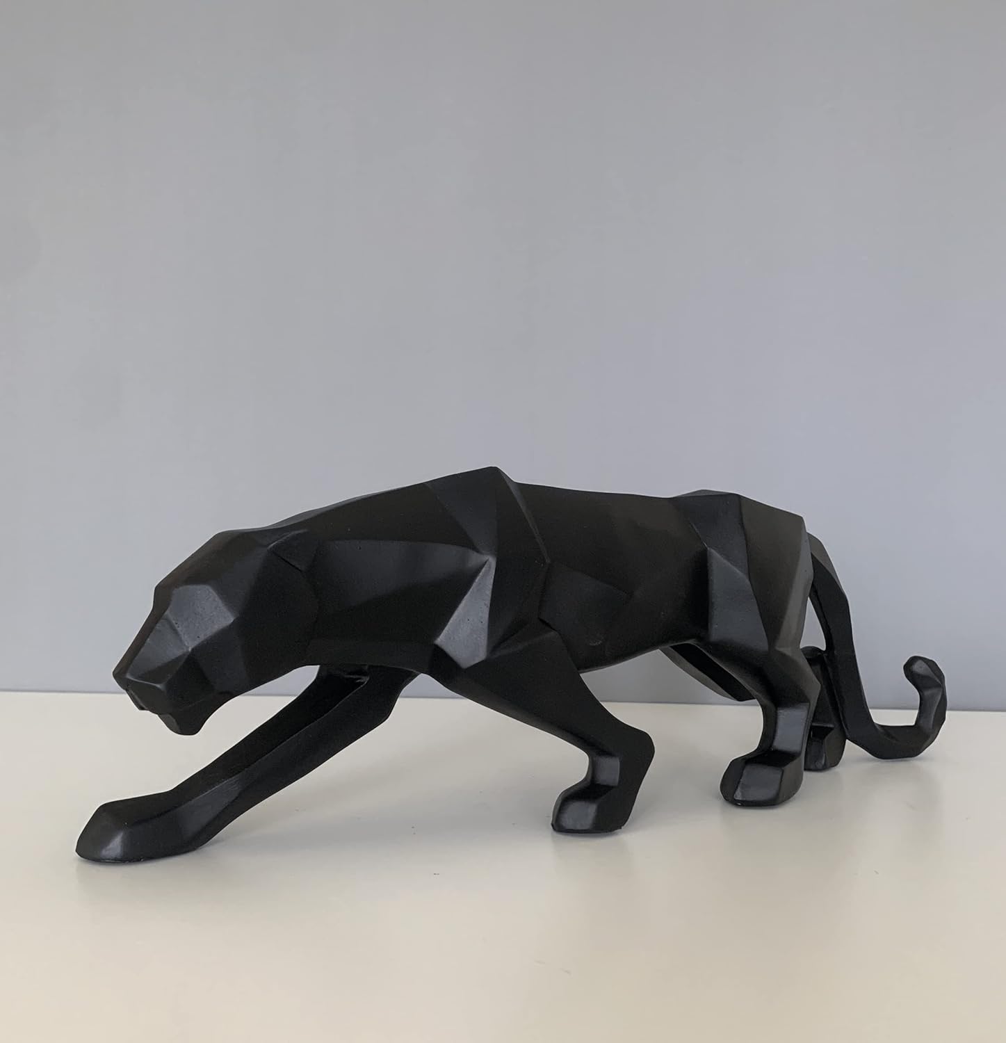 Large Geometric Tiger Bust Statue, 45 cm Black Tiger Bust Sculpture, Animal Sculpture, Gifts For Him, Home Decor, Office Decor