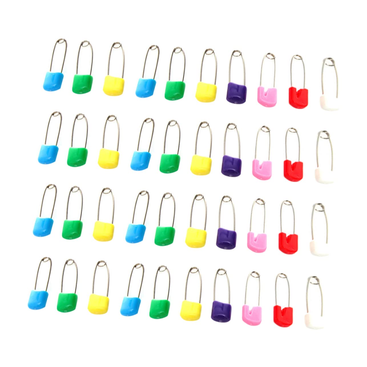 NUOBESTY Épingles de Sûreté Faciles à Ouvrir en Acier et Plastique pour Bébé Lot de 100 pour Couche, Lange et Bavoir