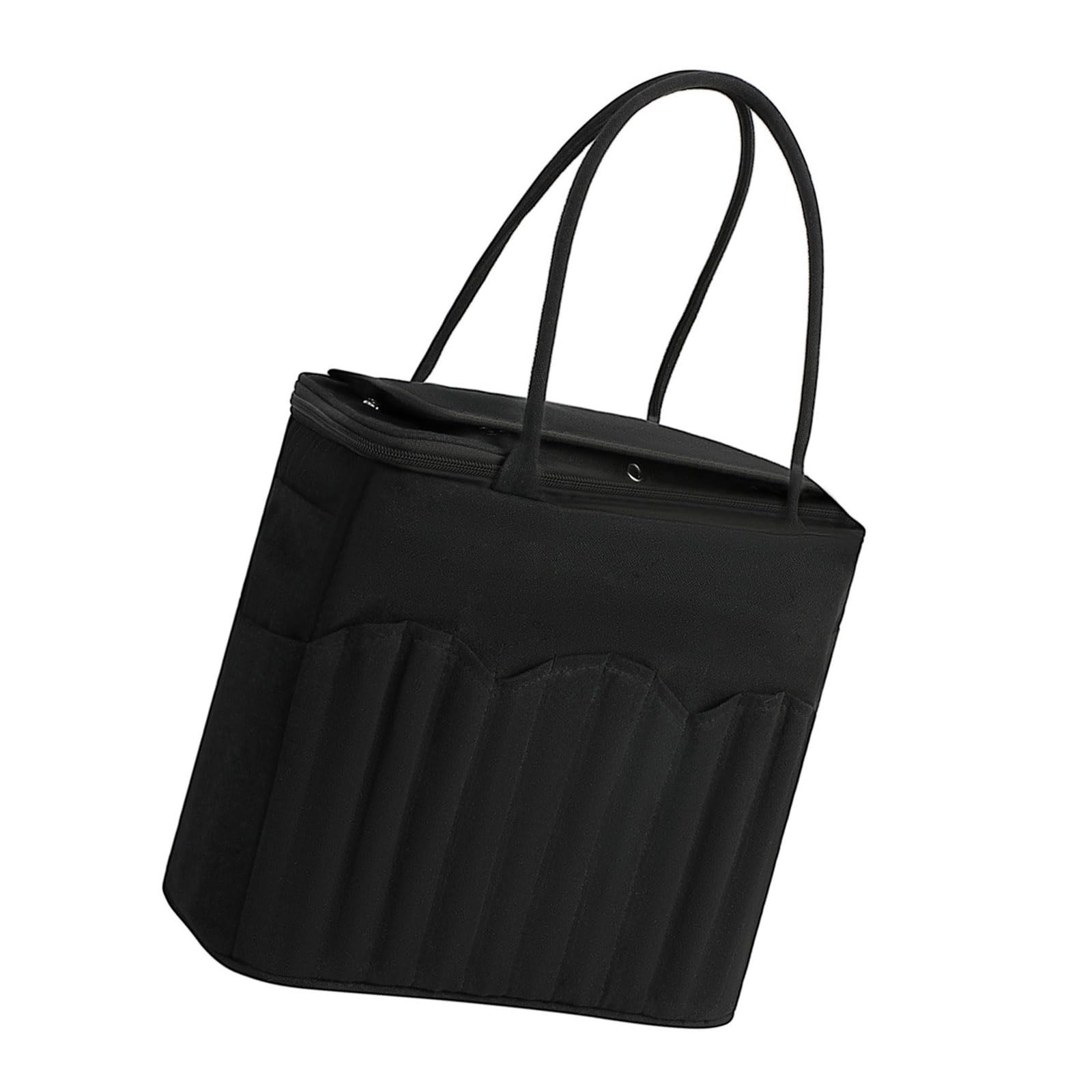 Kalttoy Black Spacious Design Canvas Yarn Storage Case Featuring Organized Pocket And Portable Handle Feature Craft Supplies