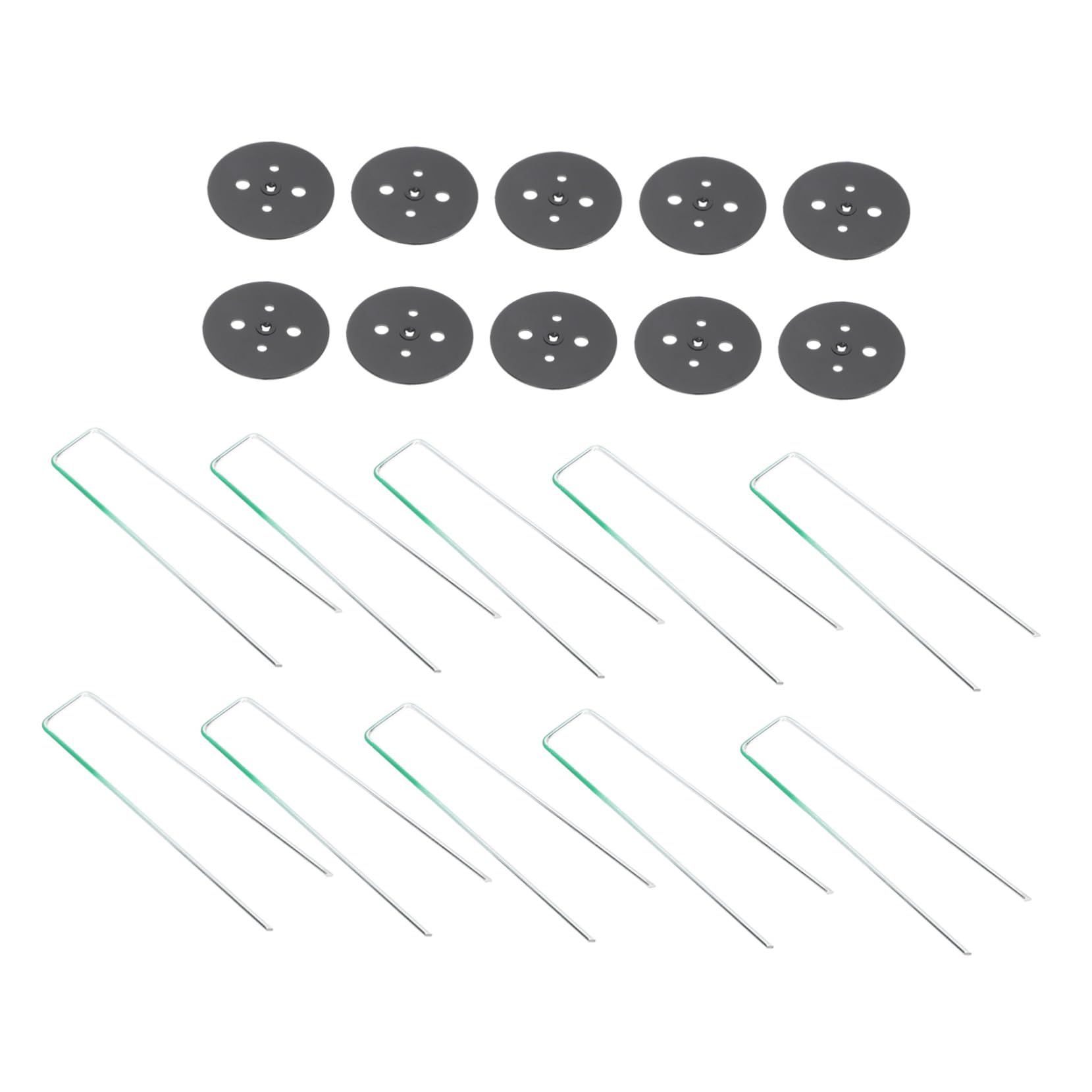 Sosoport 25 Sets U-shaped Ground Nail Mulch Tool Pp