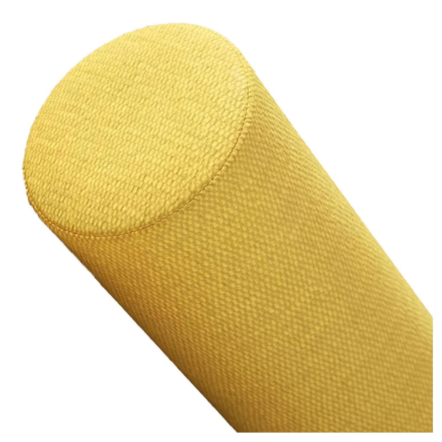 Neck Pillow Round Side Sleeper Pillow Ergonomic Pillow Long Pillow with Removable Washable Cover Versatile Memory Foam Support Pillow Yellow 20cm*60cm