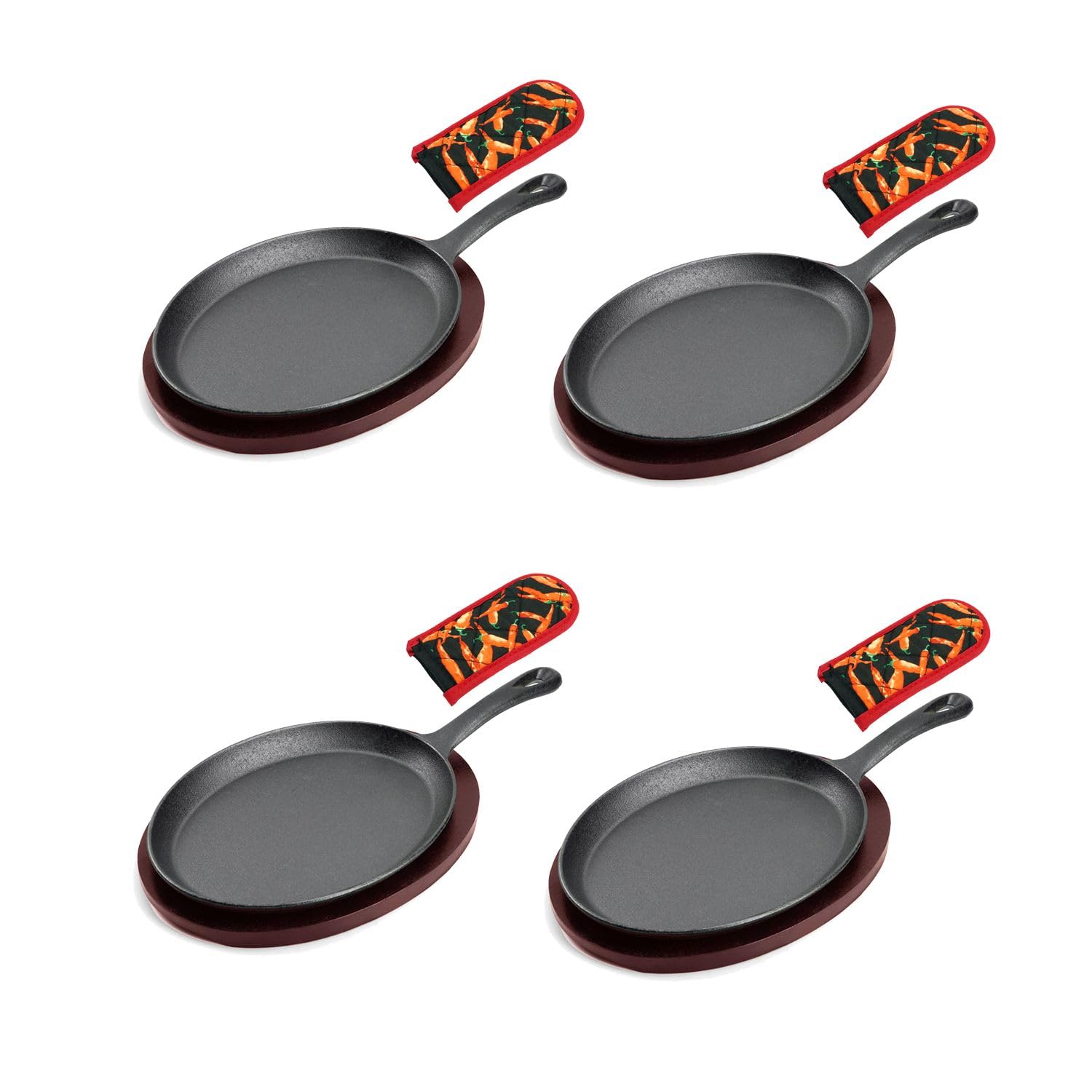 DVK Sizzling Plate - Cast Iron Fajita Skillet -8 DVK Sizzling Plate - Cast Iron Fajita Skillet -8