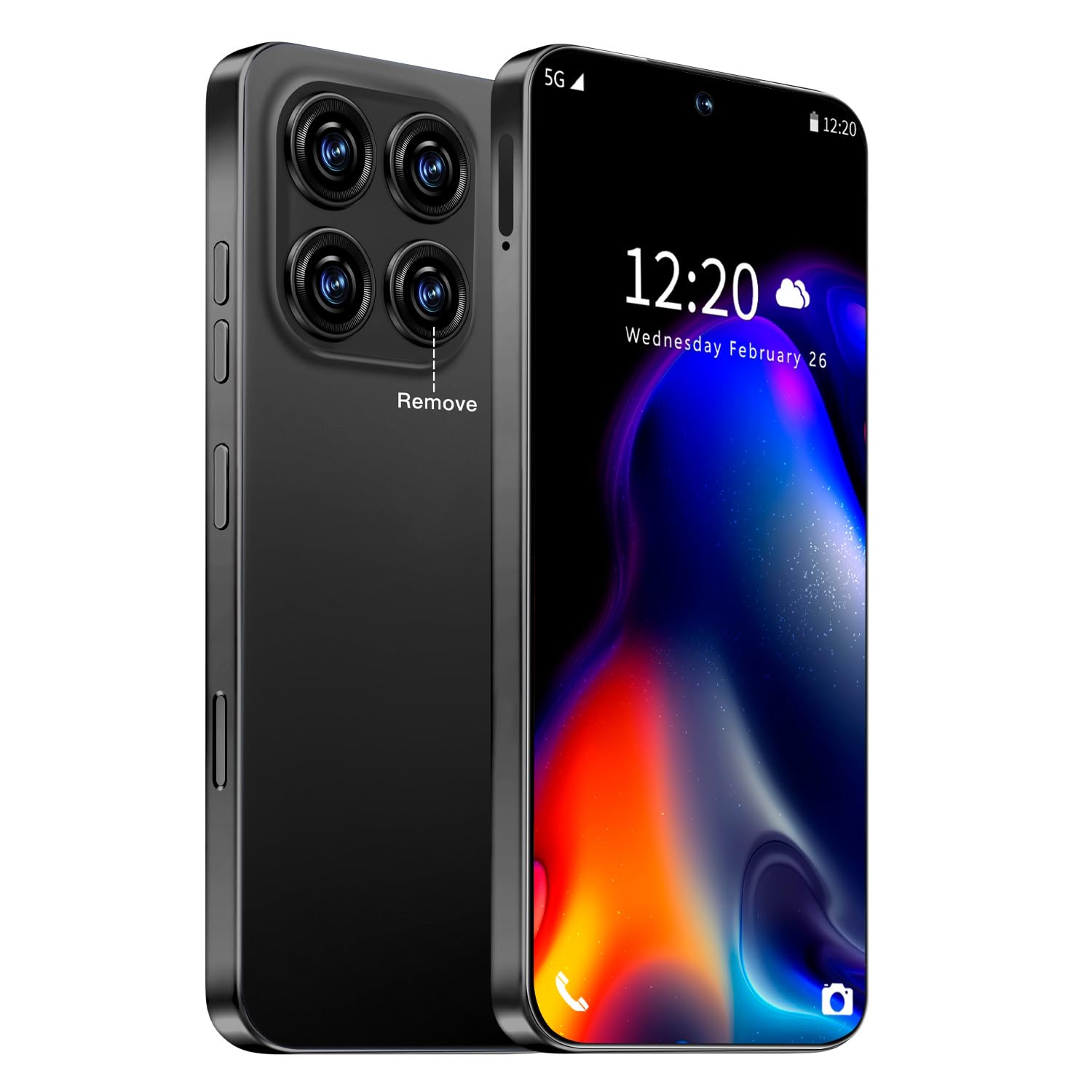 16PROMA X Unlocked Phone, 6.99inch HD AMOLED Screen Smartphone, Battery 7000mAh Cell Phone, Android 13.0 12+512GB with 128GB Memory Card, Face ID/Fingerprint Lock/5G/Photos/GPS (Black)