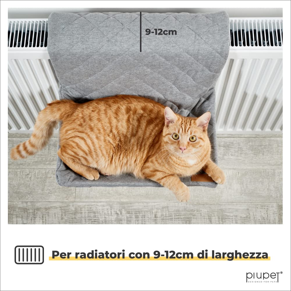 PiuPet® Amaca per Gatti termosifone I per Gatti Fino a 7kg I Adatto a Molti radiatori Comuni I Cuccia Gatto termosifone | Amaca Gatto