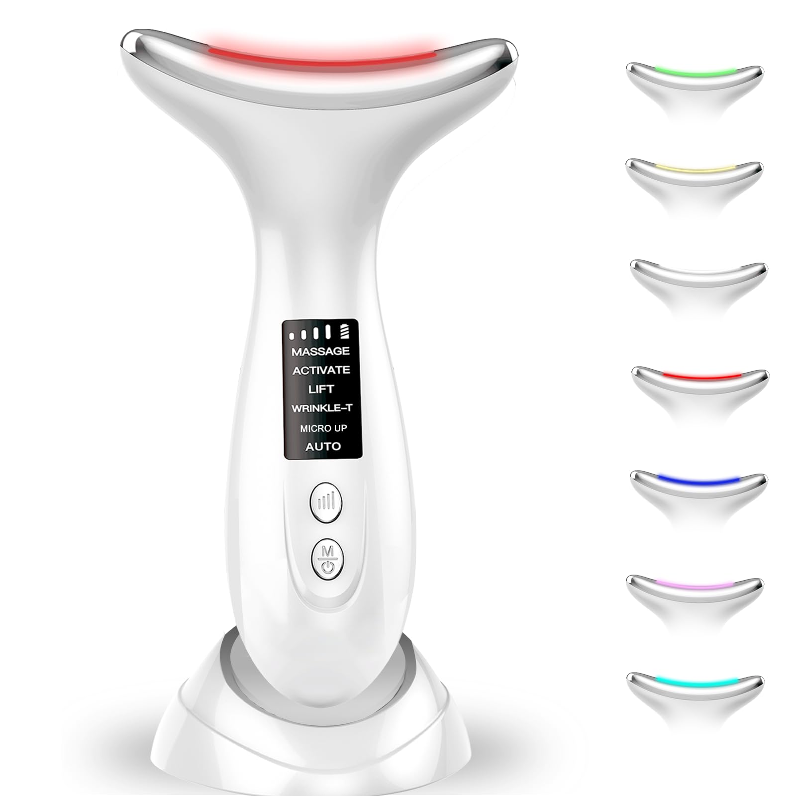 Dispositivo Anti Rughe Viso Dispositivo Massaggio Viso con Lifting Massaggio e LED Apparecchio di Bellezza Elettrico Doppia Mentone Rassodante e Lifting