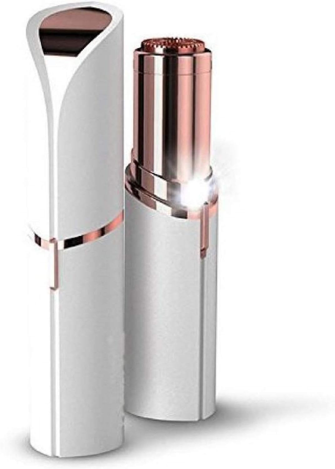 Sanyal Flawless Lipstick Shape Painless Electronic Facial Hair Remover for Women (Rose Gold)