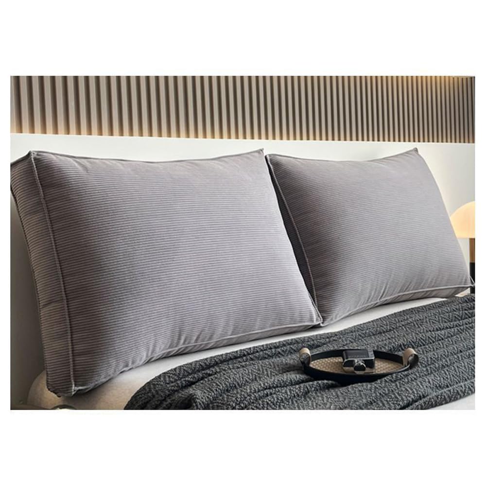 Rückenkissen Rückenlehne Bett, Lesekissen für Betts/Sofa, Wandkissen, Keilkissen für Bet t und Sofa, Sofakissen Groß, StüTzkissen, Nackenkissen für Couch und Betten,Light Gray,60x55x15cm(1pc)