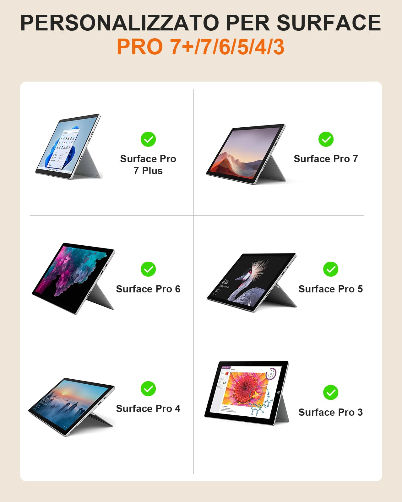 MoKo Tastiera Italiana Compatibile con Microsoft Surface PRO 7 Plus/PRO 7/PRO 6/PRO 5/4/3, Tastiera Bluetooth con Layout QWERTY, Sottile e Girevole, Batteria Ricaricabile Integrata, Grigio granuloso