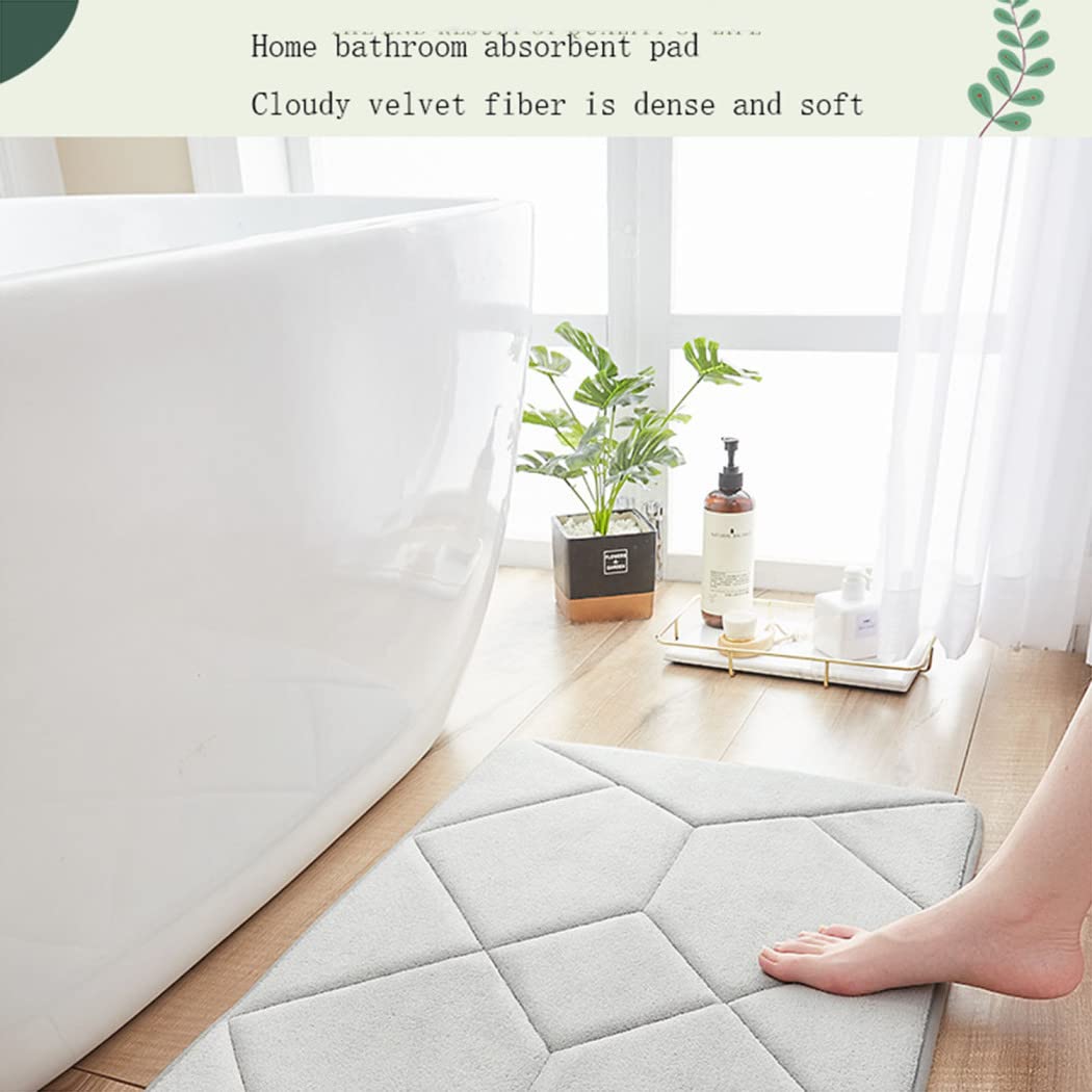 ZLZNX Badezimmerteppich Memory Schaum Design Bad saugstark rutschfest waschbar Badvorleger,5,50 * 80CM