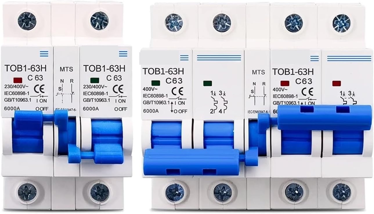 1pcs Dual Power Manual Transfer Switch Circuit Breaker 50HZ/60HZ(40A)