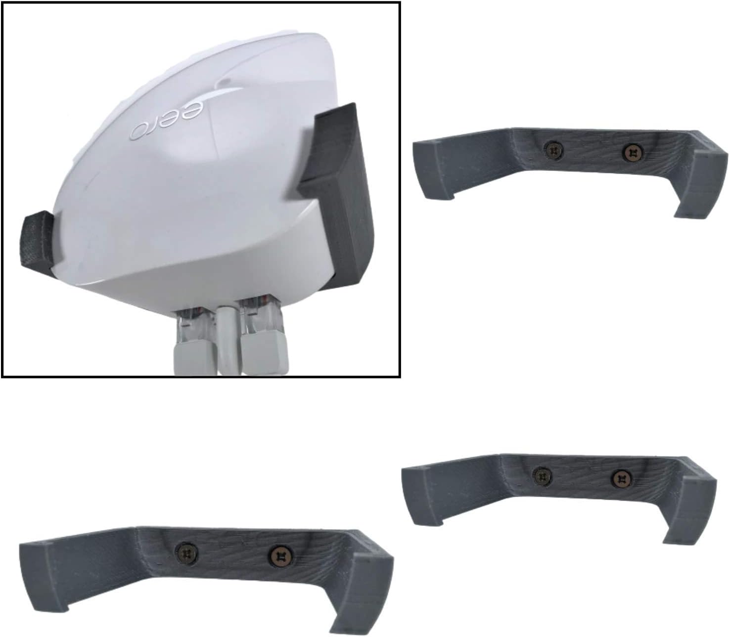 Wall Mount Bracket Holder for Eero Mesh Wi-Fi Router/Extender Holster Style Grey 3 Pack
