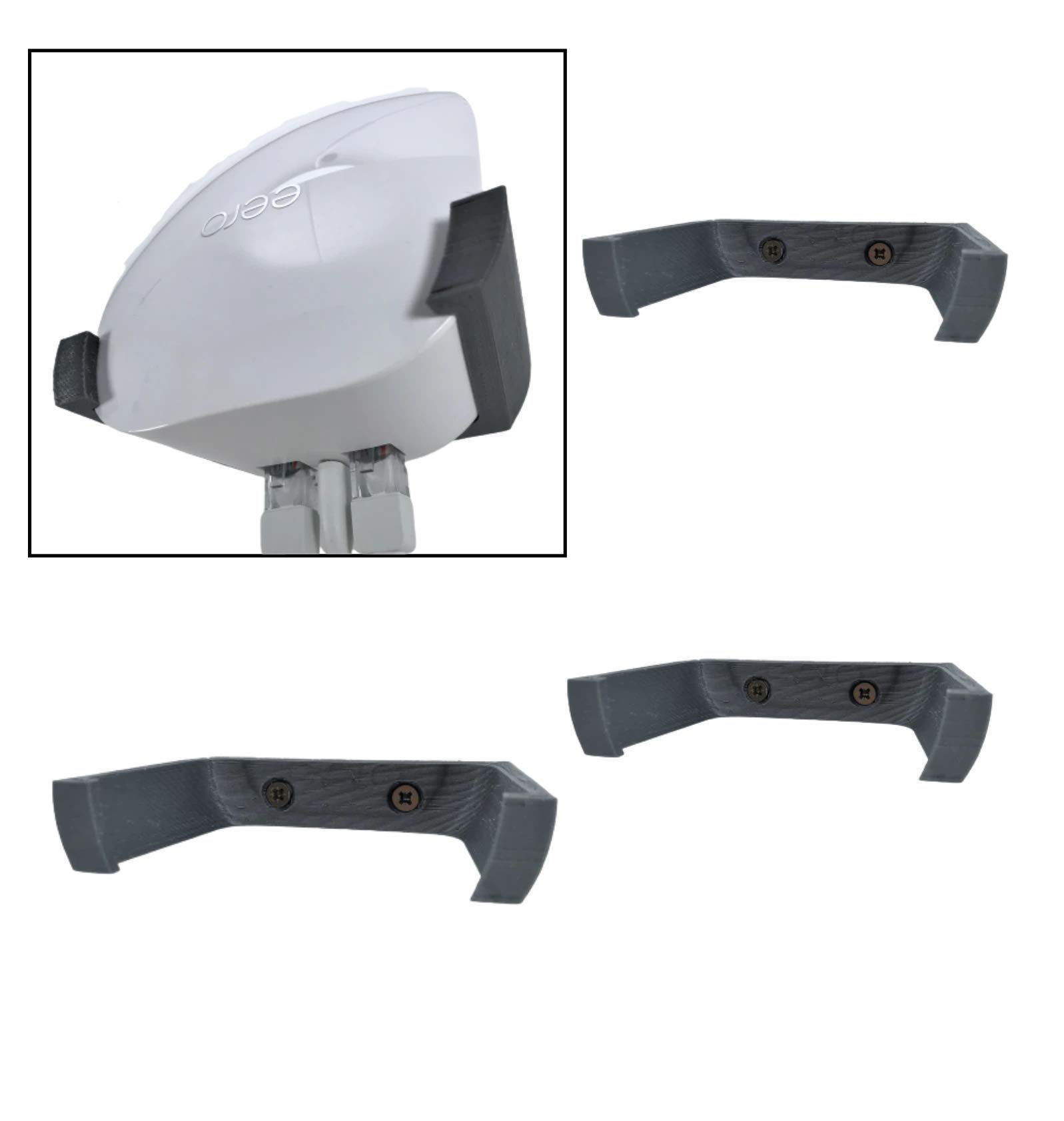 Wall Mount Bracket Holder for Eero Mesh Wi-Fi Router/Extender Holster Style Grey 3 Pack