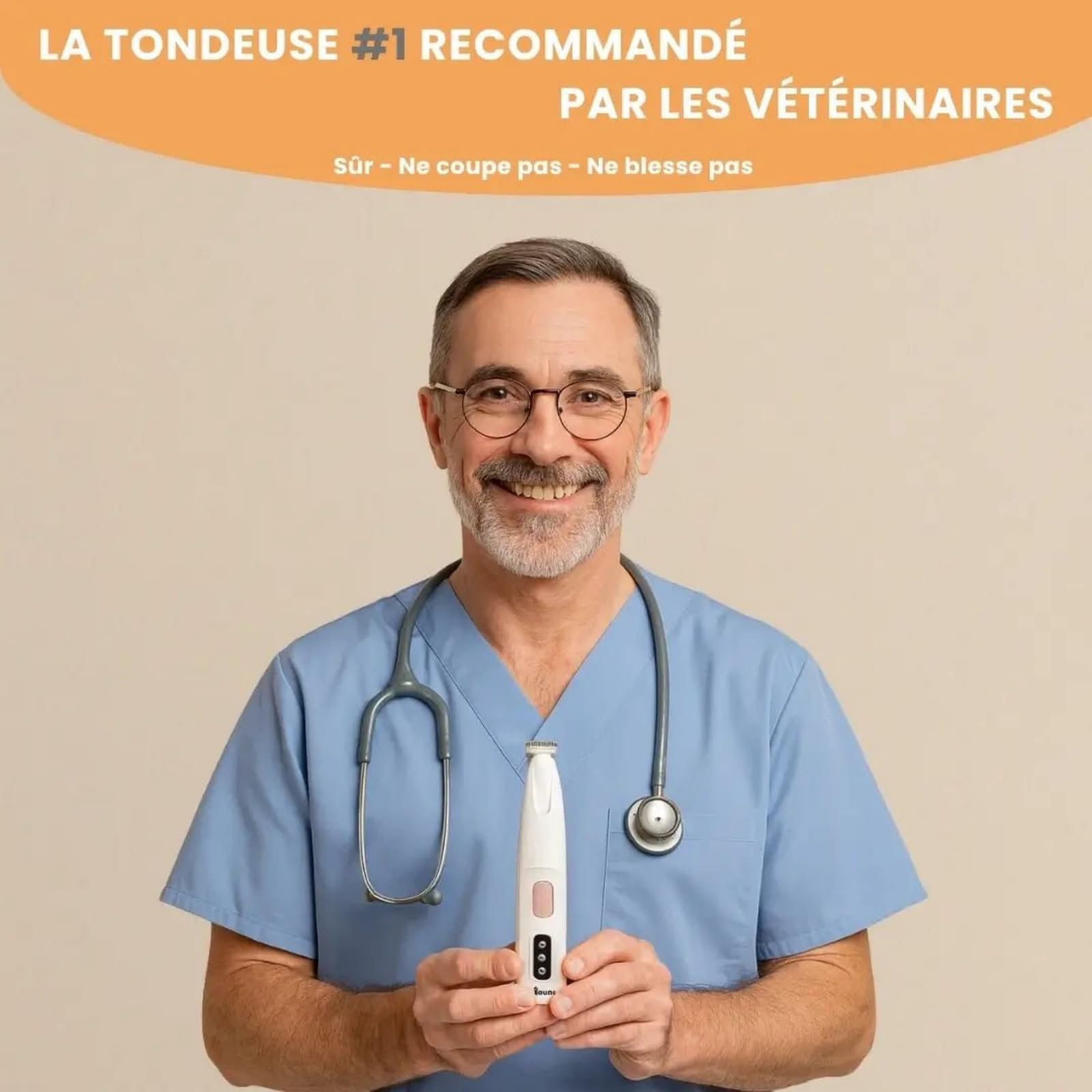 Patounet Tondeuse de Précisionpour Chat，Tondeuse Électrique Précise Ultra-Silencieuse, Lames Hypoallergéniques et Sécurisées, Rechargeable et Douce pour Votre Chat