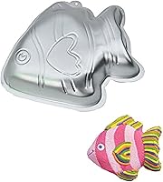 Vista 1 de WOBATOY Wotoy - Molde para hornear pasteles de pescado de aluminio, 10 pulgadas
