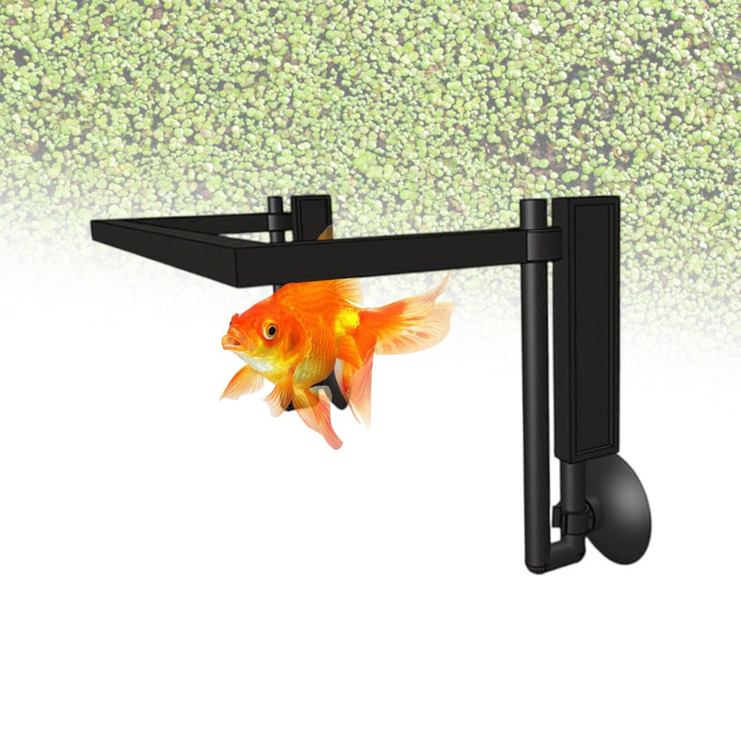 DIYBravo Fish Feeding Ring, Square Aquarium Floating Plant Barrier, Fish Tank Plant Fence Adjustable Height with Water Level for Floating Plants and Aquariums (Square)