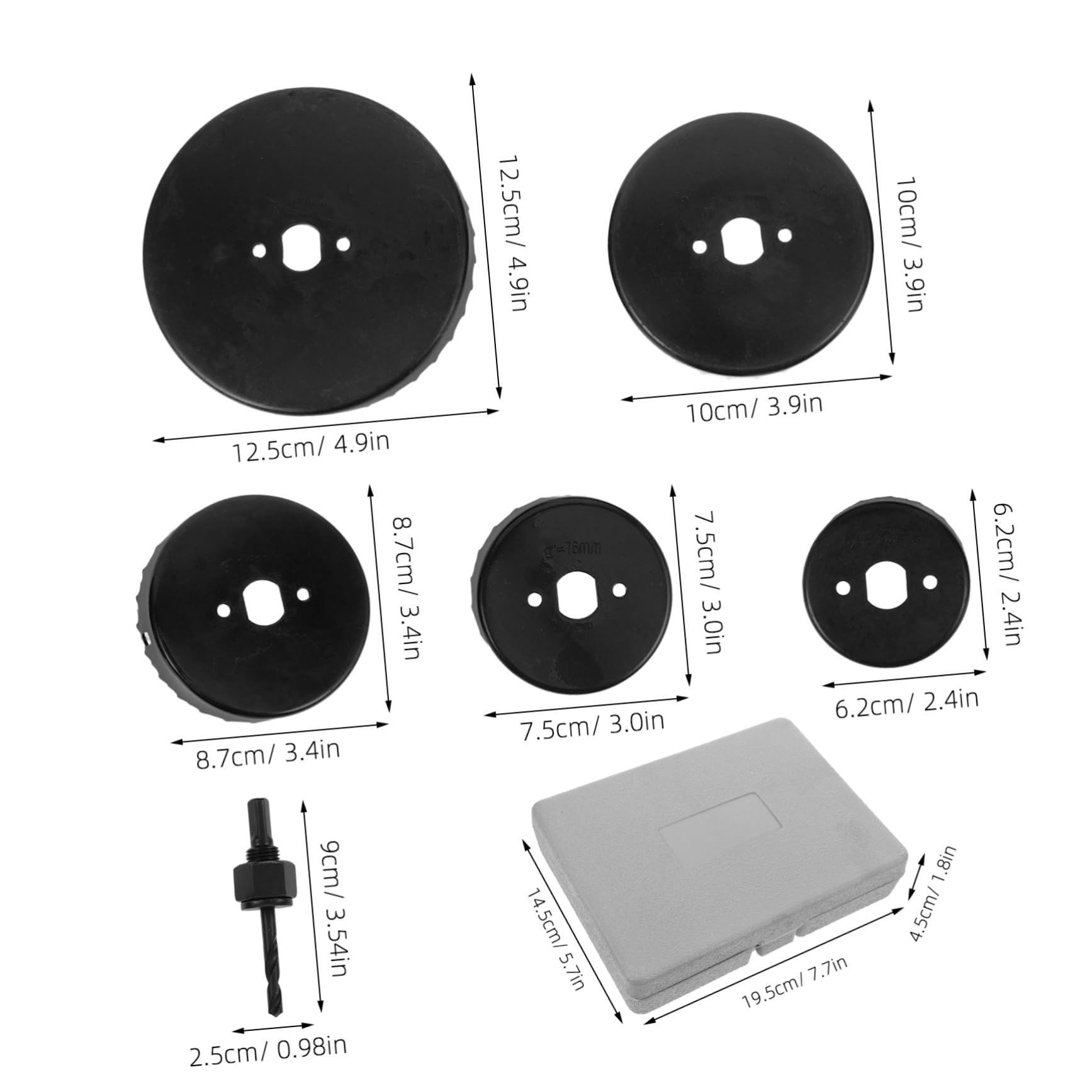 VILLCASE 1 Set Hole Opener Set Adjustable Round Drill Bit Adjustable Woodworking Opener Multi-use Round Drill Bit Woodworking Hole Puncher Plastic