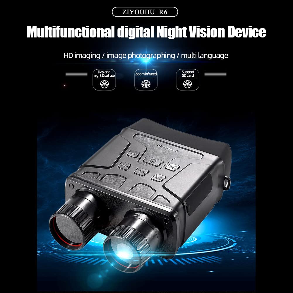 SPOFLYINN Infrared Binoculars Device Handheld High-Definition Large Screen Photo Video R6