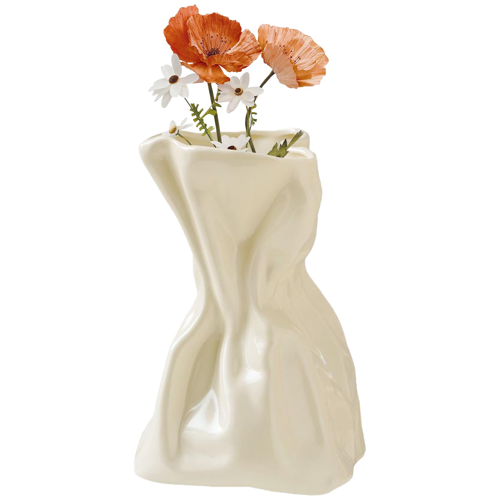 Vase en céramique artisanal d'art pour compositions et fleurs séchées