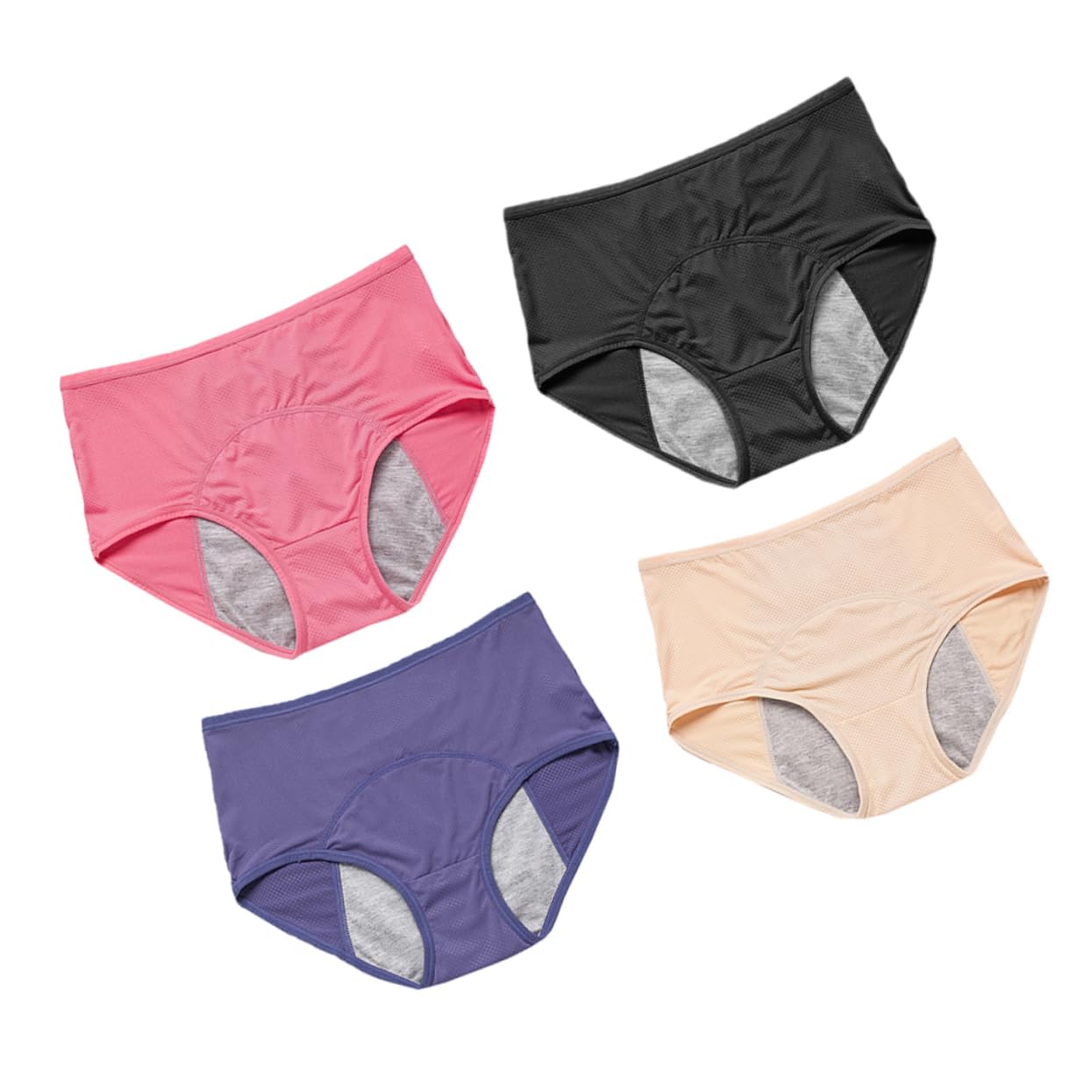 Cabilock 4piezas Bragas Menstruales Para Mujer Conjunto De Protección Alta Comodidad y Estilo Para Periodo Menstrual Talla