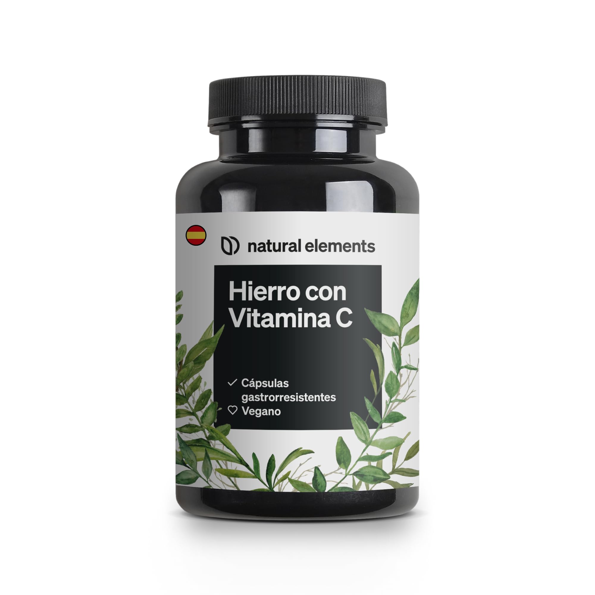 Hierro Suplemento con Vitamina C – 20 mg de hierro (de bisglicinato de hierro) por cápsula – 180 cápsulas gastrorresistentes – materia prima de primera calidad: FerrochelTM (quelato de hierro)