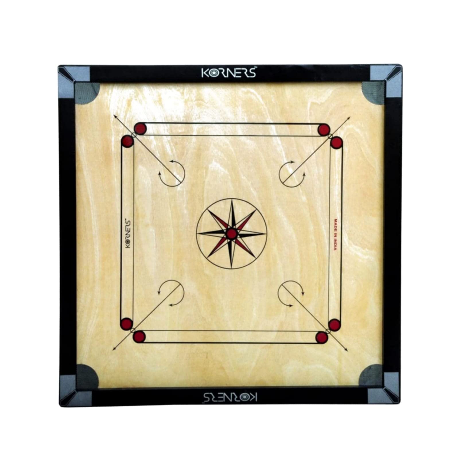 KORNERS Carrom Board for 2-4 Players (Pack of 1 Carrom Board, Striker, Coins and Powder) (Cut Pocket Large) (B0BPPFDN6F) Amazon Price History, Amazon Price Tracker