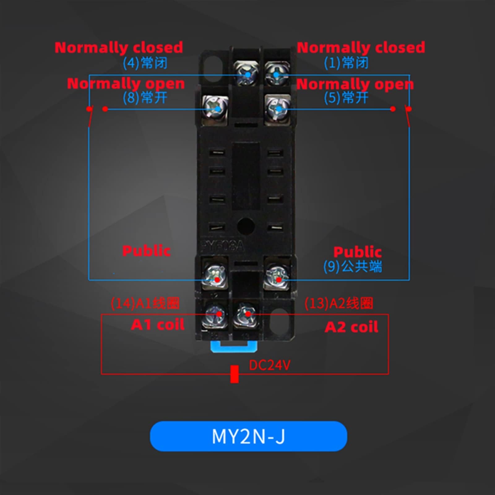 MY2 MY2N MY2NJ Relays' DIN Rail Relay Socket Base, 55% OFF