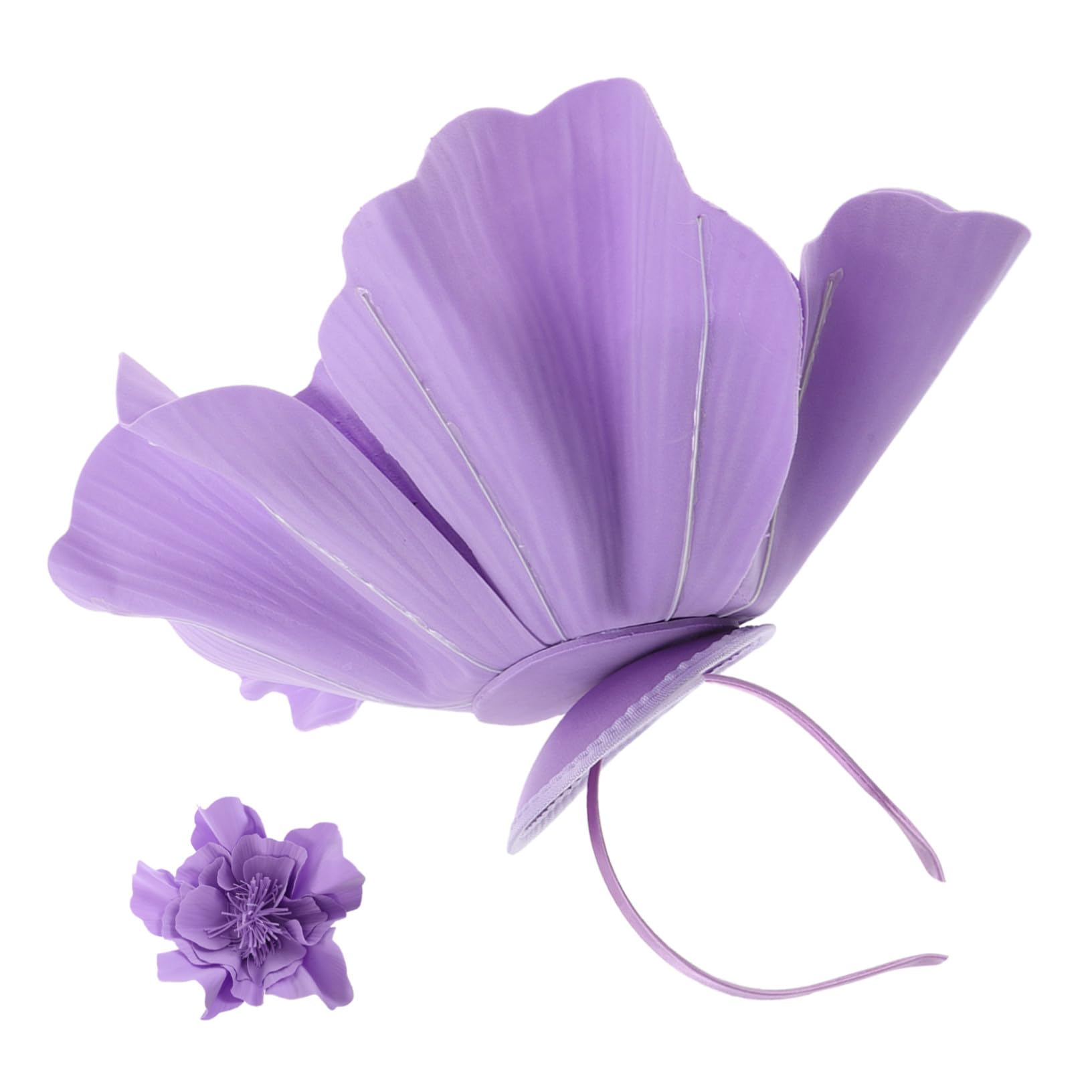 Gatuida Diadema con Gran Flor Artificial Morada Tocado Floral Elegante para Mujer Accesorio de Pelo para Bodas Fiestas y