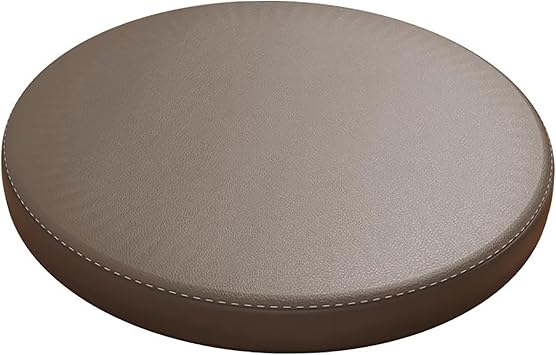 Chair Cushion Round Outdoor, Waterproof Leather Non-Slip Seat Cushion, Removable Memory Foam Seat Pad for Garden Kitchen Chair