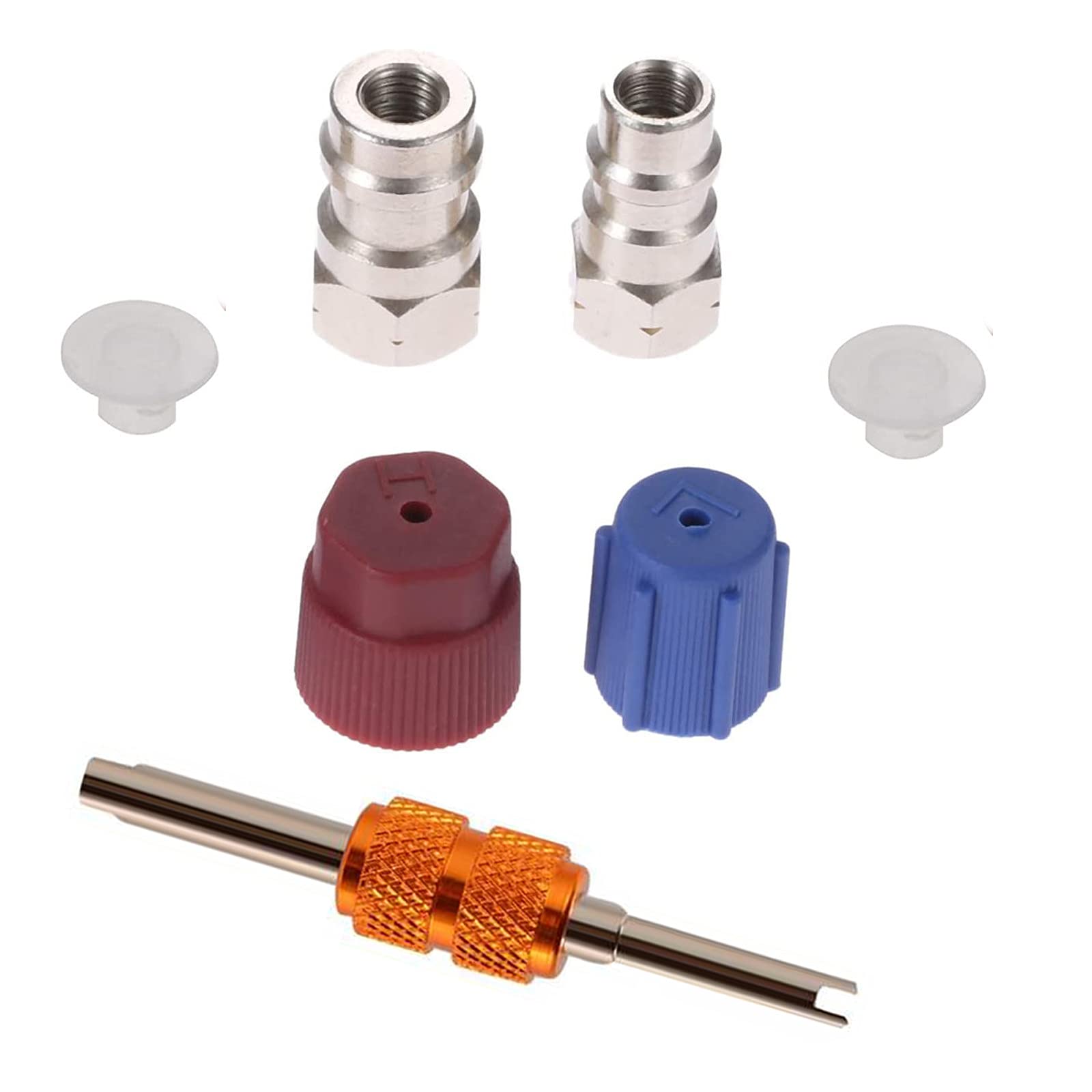 Retrofit 7/16 a 3/8 Adattatore di conversione R12 al montaggio R134a High / Low AC
