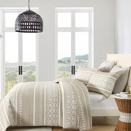 Vista 43 de Juego de edredón tamaño Queen, color azul marino, 100% algodón, colcha acolchada floral tamaño queen, juego de ropa de cama reversible de cachemira