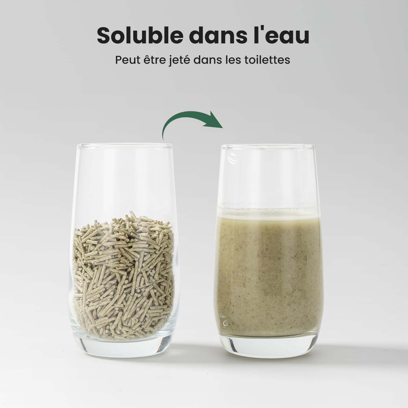Gradner Pet Litière pour Chats en Tofu 8.16KG, Litière Agglomérante Contrôle des Odeurs avec Thé Vert, Jetable dans Les Toilettes, sans Poussière et Légèrement Agglomérante - 6LBS*3