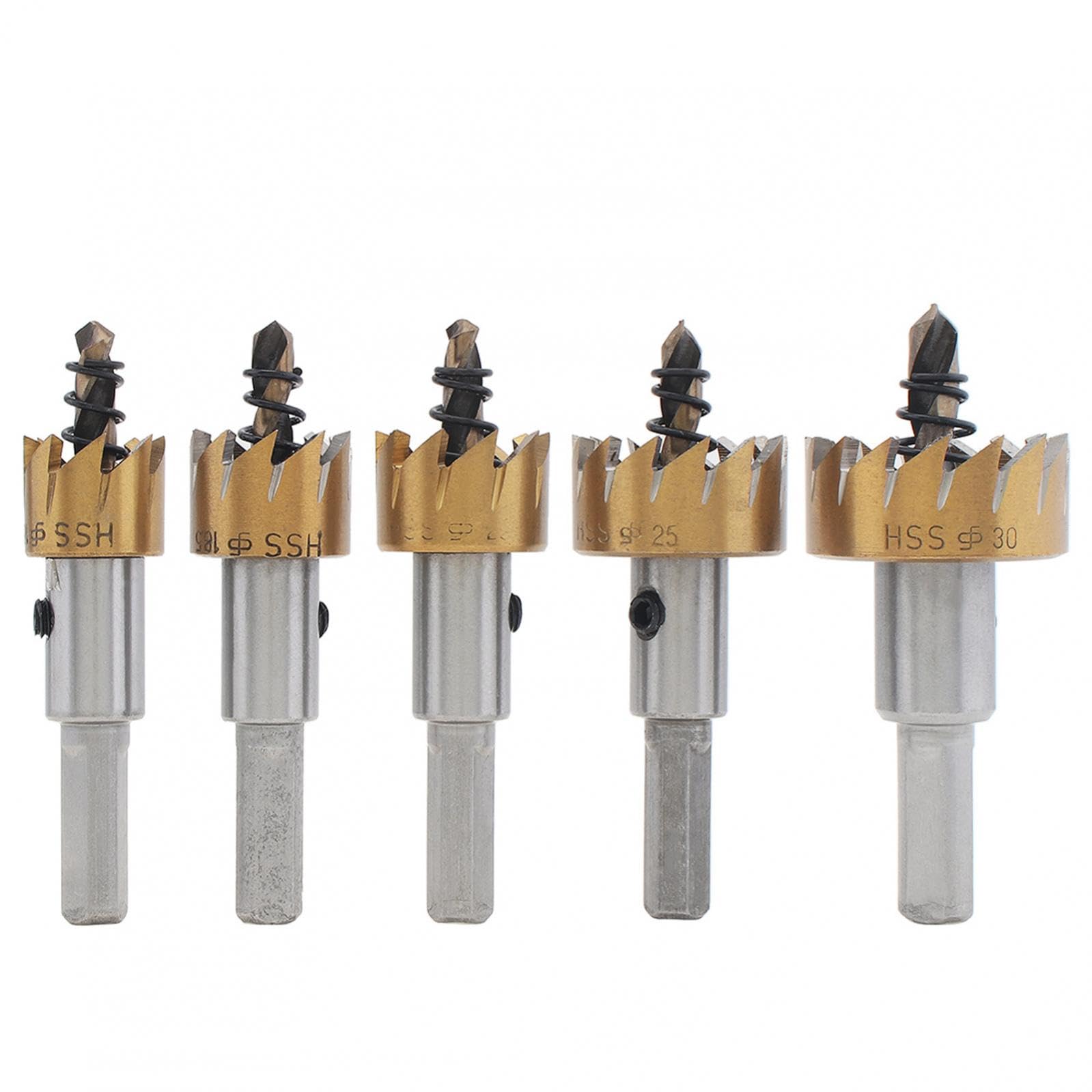 Zestaw 5 sztuk wierteł M35 HSS, zestaw pił wiertniczych platerowanych tytanem 16 mm 18,5 mm 20 mm 25 mm 30 mm