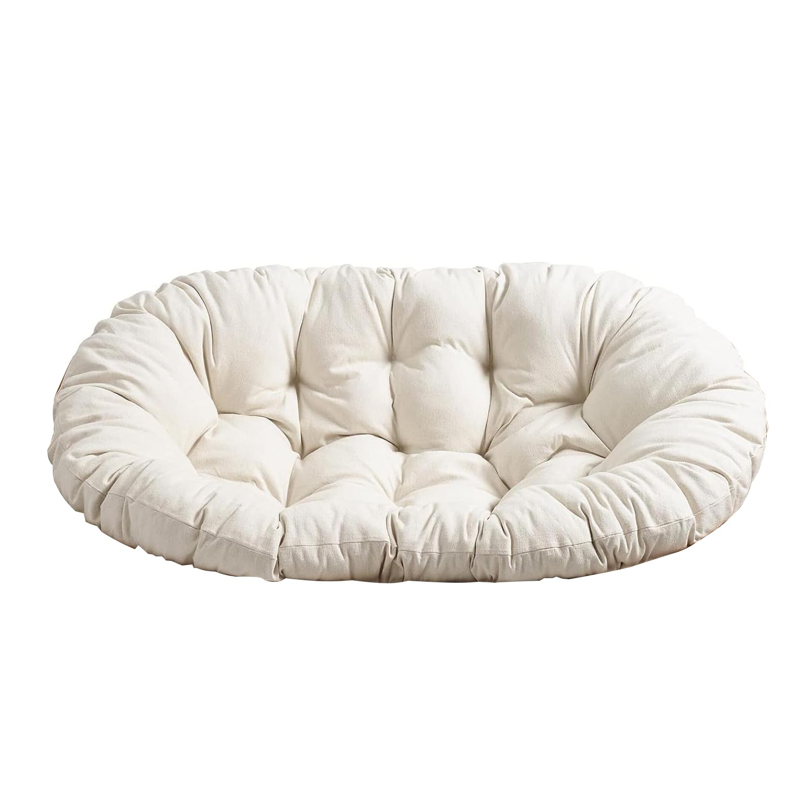 TDHLW Double Oversized Papasan, Egg Chair Cushion Double Papasan Chair Cushion, Comfortable Chair Pad Egg Chair Cushion Hanging Chair Seat Cushion for Garden Furniture,Beige,67 * 47 * 6in