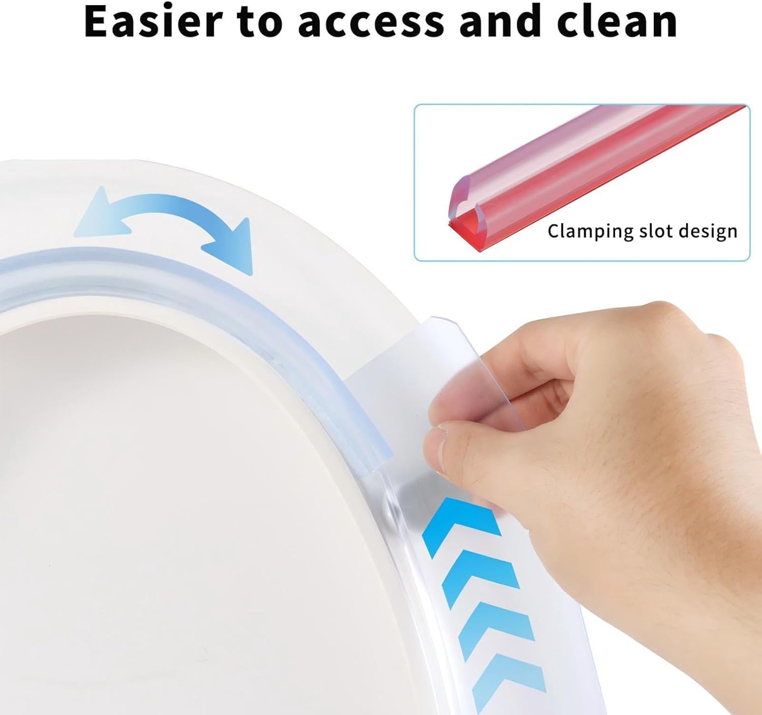 Toilet Splash Guard, Urine Deflector Device, Bathroom Protector with Hydrophobic Texture, Toilet Hygiene Accessory, Sanitation Necessities with Quick Setup, Guard Tool for Public Restroom Dorm Men