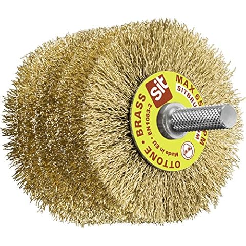 SIT 0878 Wavy Brass Wire Drill Brush G80D XL-Ø: 80mm Cover
